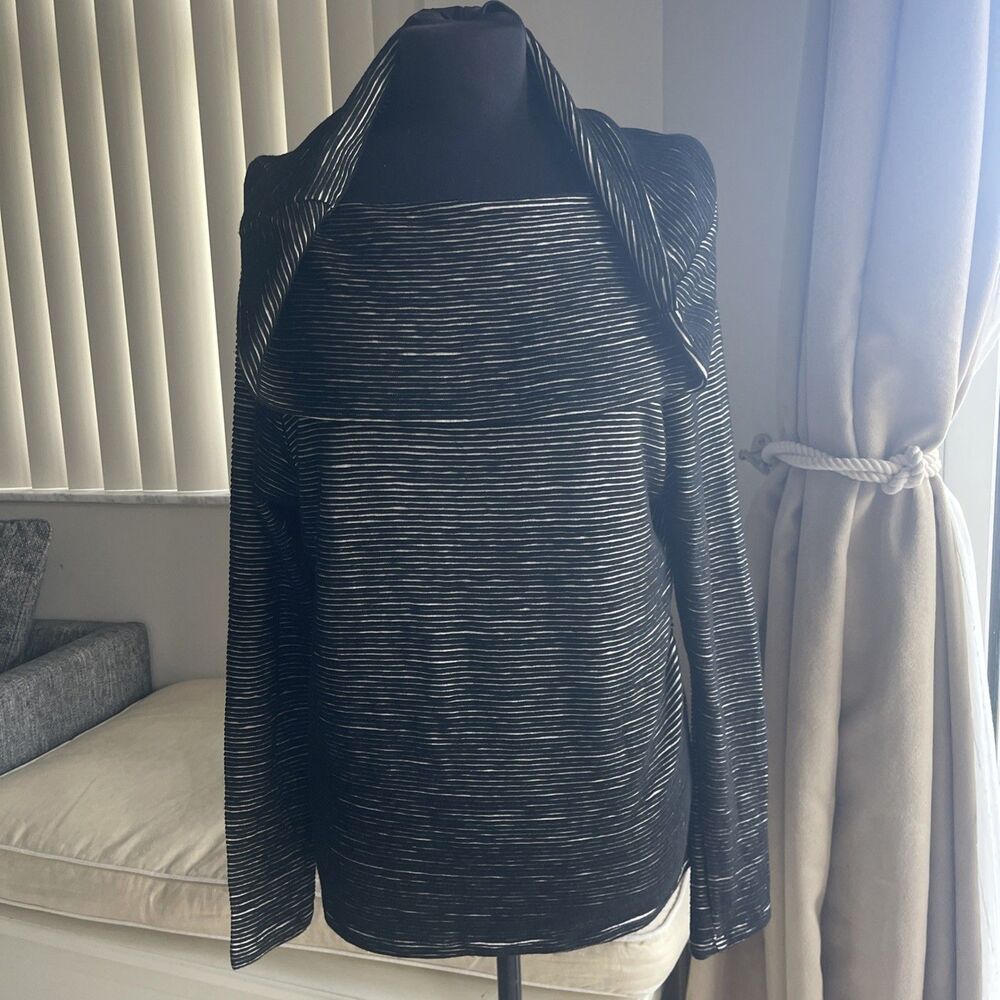 Anthropologie Cowl Neck Sweater Black Dolan Left Coast Size S